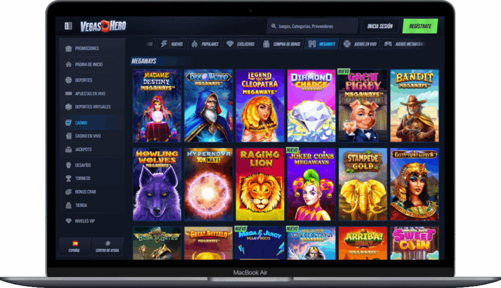 Tragamonedas Megaways™ en el casino VegasHero